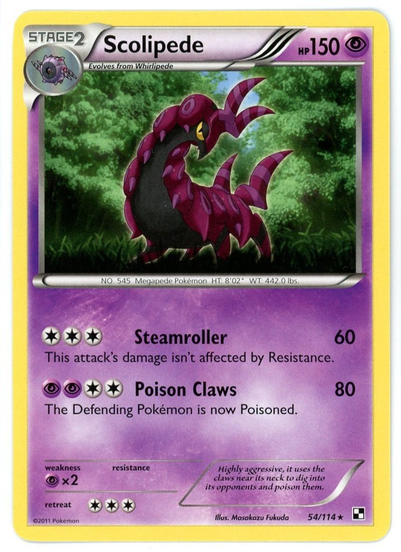 Scolipede 54/114 Black & White Base Set Pokémon Single Card