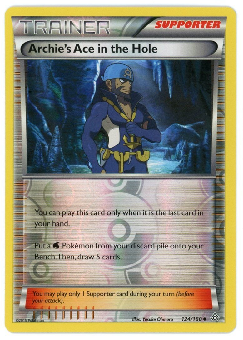 Archie's Ace in the Hole Reverse Holo 124/160 Primal Clash Pokémon Single Card