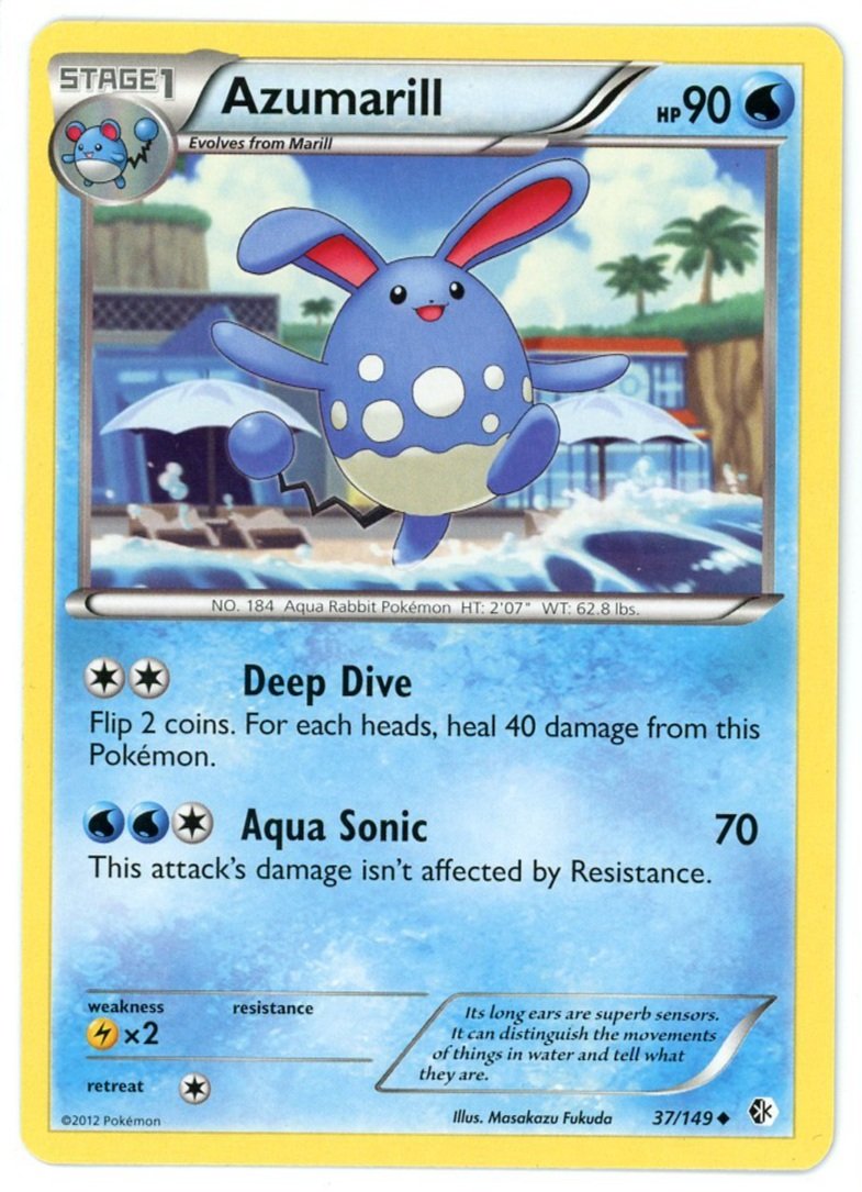 Azumarill 37/149 Boundaries Crossed Pokémon Single Card