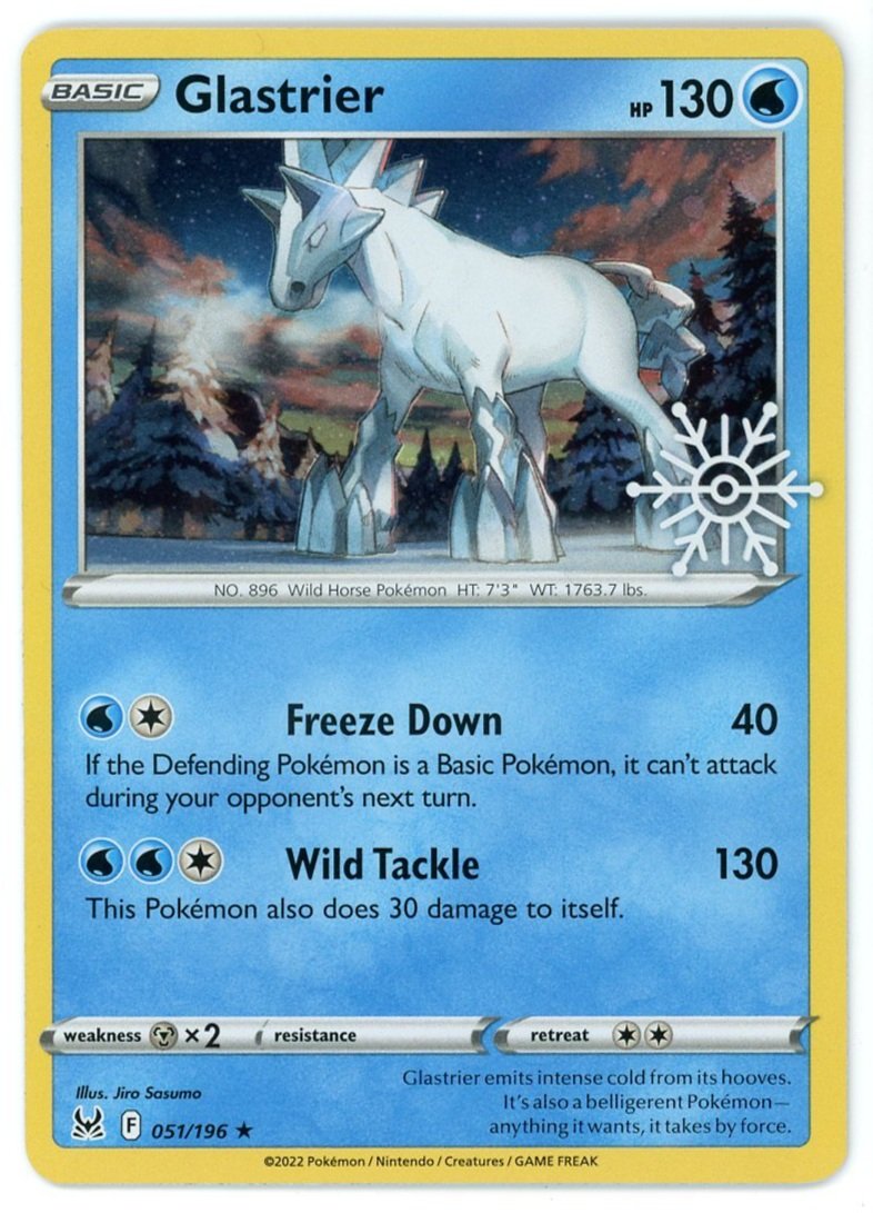 Glastrier Holo Swirl 051/196 Advent Calendar 2023 Promo Pokémon Card