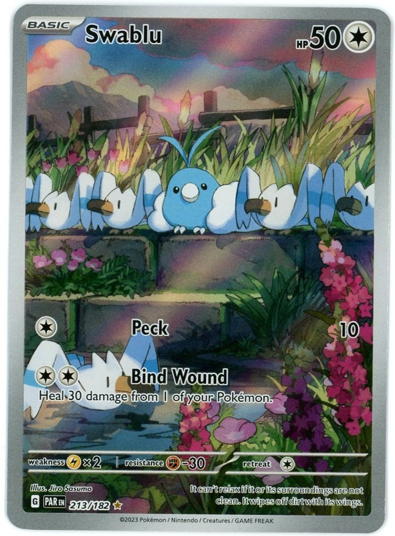 Swablu Illustration Rare Holo 213/182 Paradox Rift Pokémon Single Card
