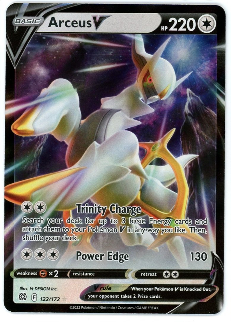 Arceus V Holo 122/172 Brilliant Stars Single Pokémon Card
