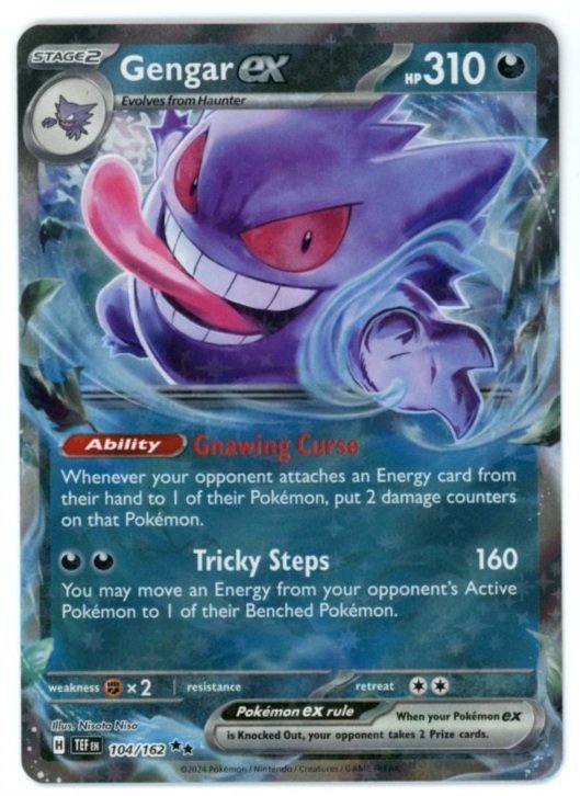 Gengar ex 104/162 Temporal Forces Pokémon Card