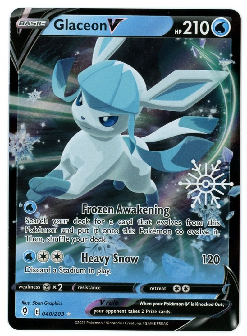 Glaceon V 040/203 Advent Calendar 2023 Promo Pokémon Card