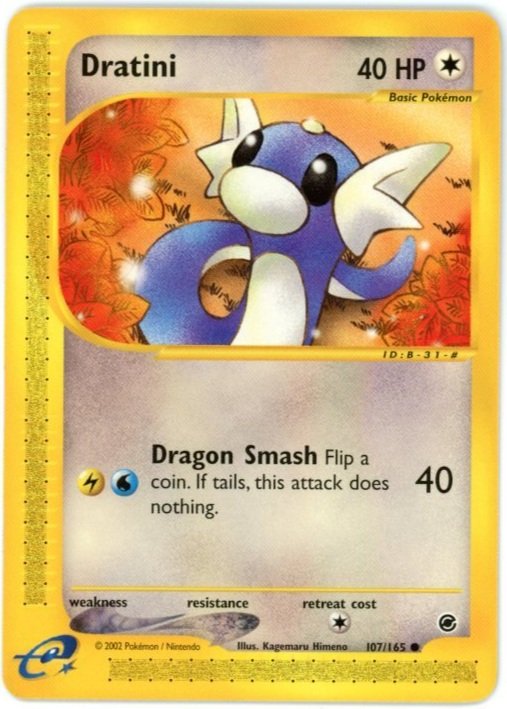 Dratini Non Holo 107/165 Expedition Base Set Pokémon Single Card