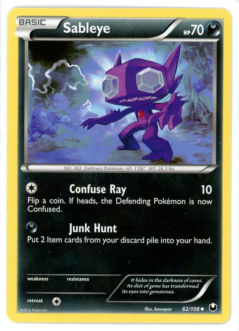 Sableye 62/108 Dark Explorers Pokémon Single Card