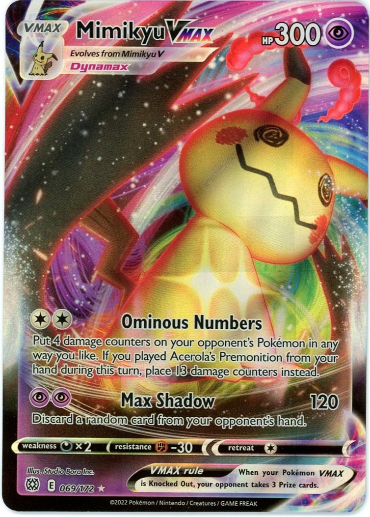 Mimikyu VMAX Holo 69/172 Brilliant Stars Single Pokémon Card