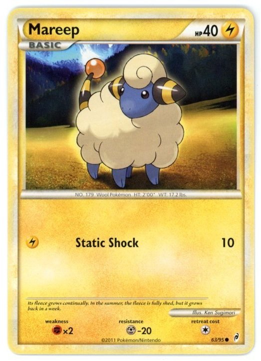 Mareep Non Holo 63/95 Call of Legends Pokémon Single Card