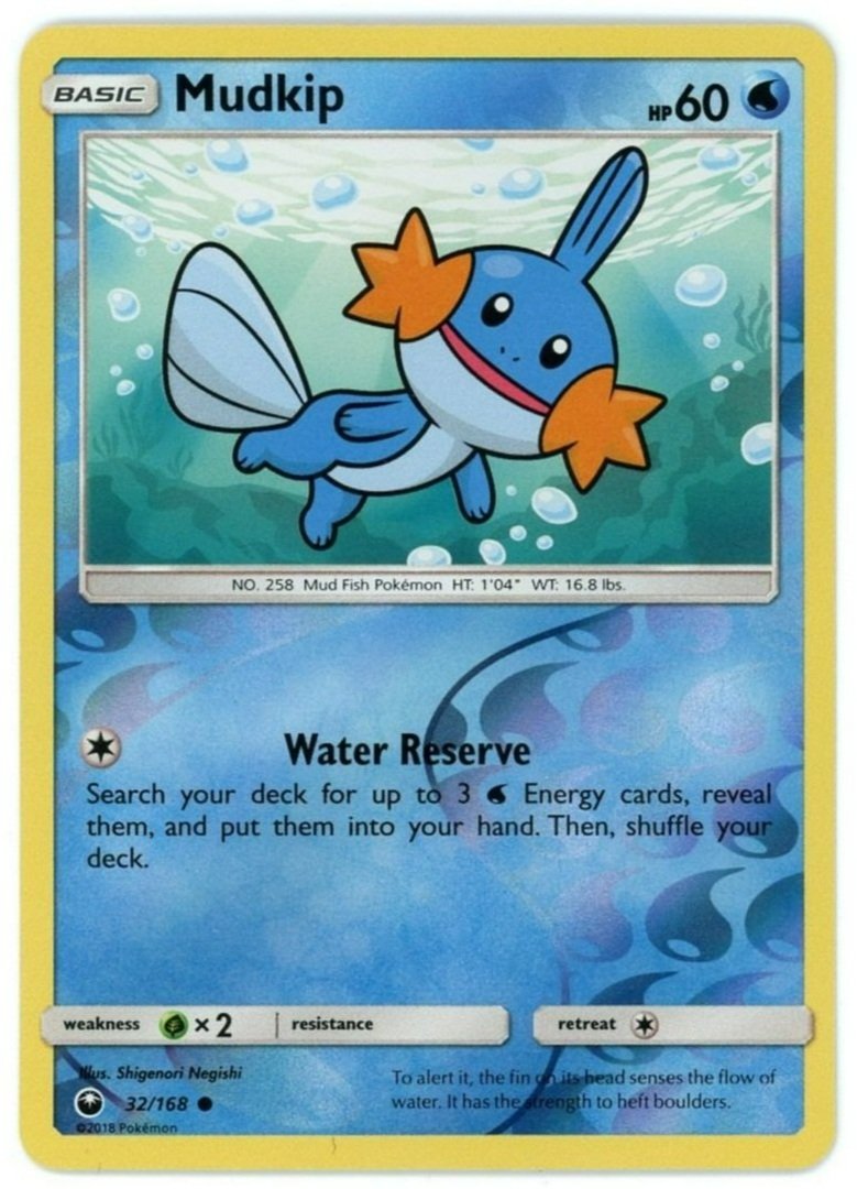 Mudkip Reverse Holo 32/168 Celestial Storm Pokémon Card