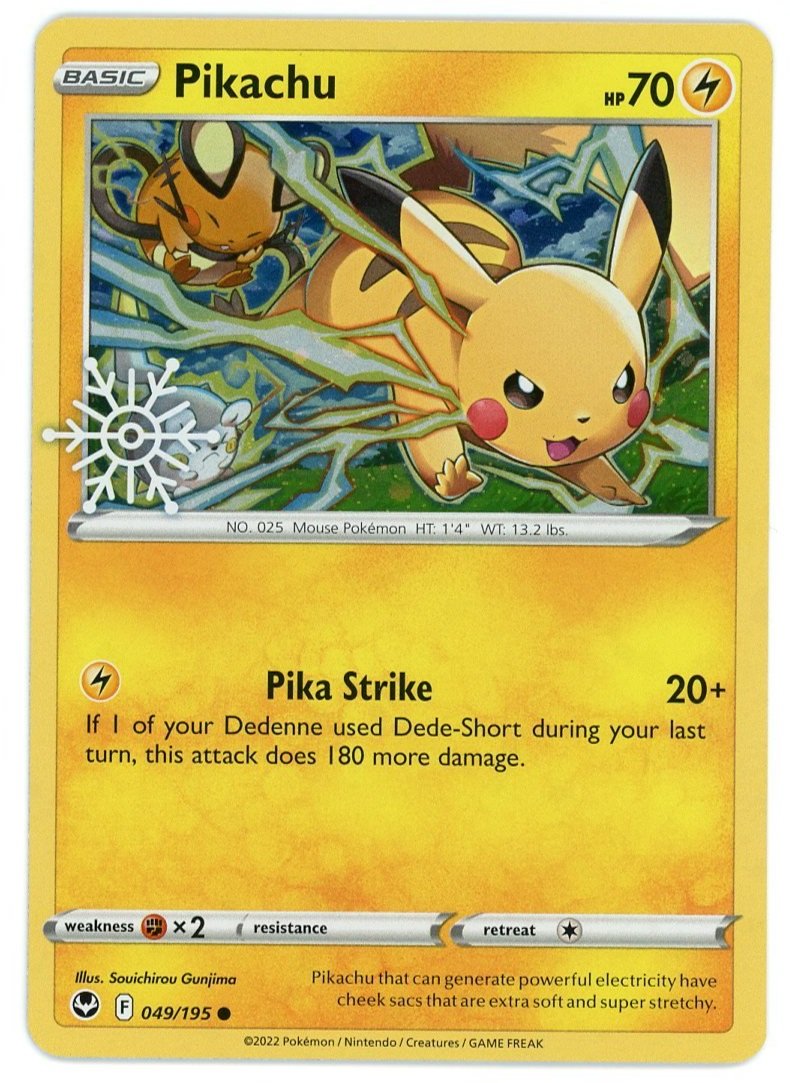 Pikachu Holo Swirl 049/195 Advent Calendar 2023 Promo Pokémon Card