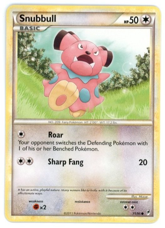 Snubbull Non Holo 71/95 Call of Legends Pokémon Single Card