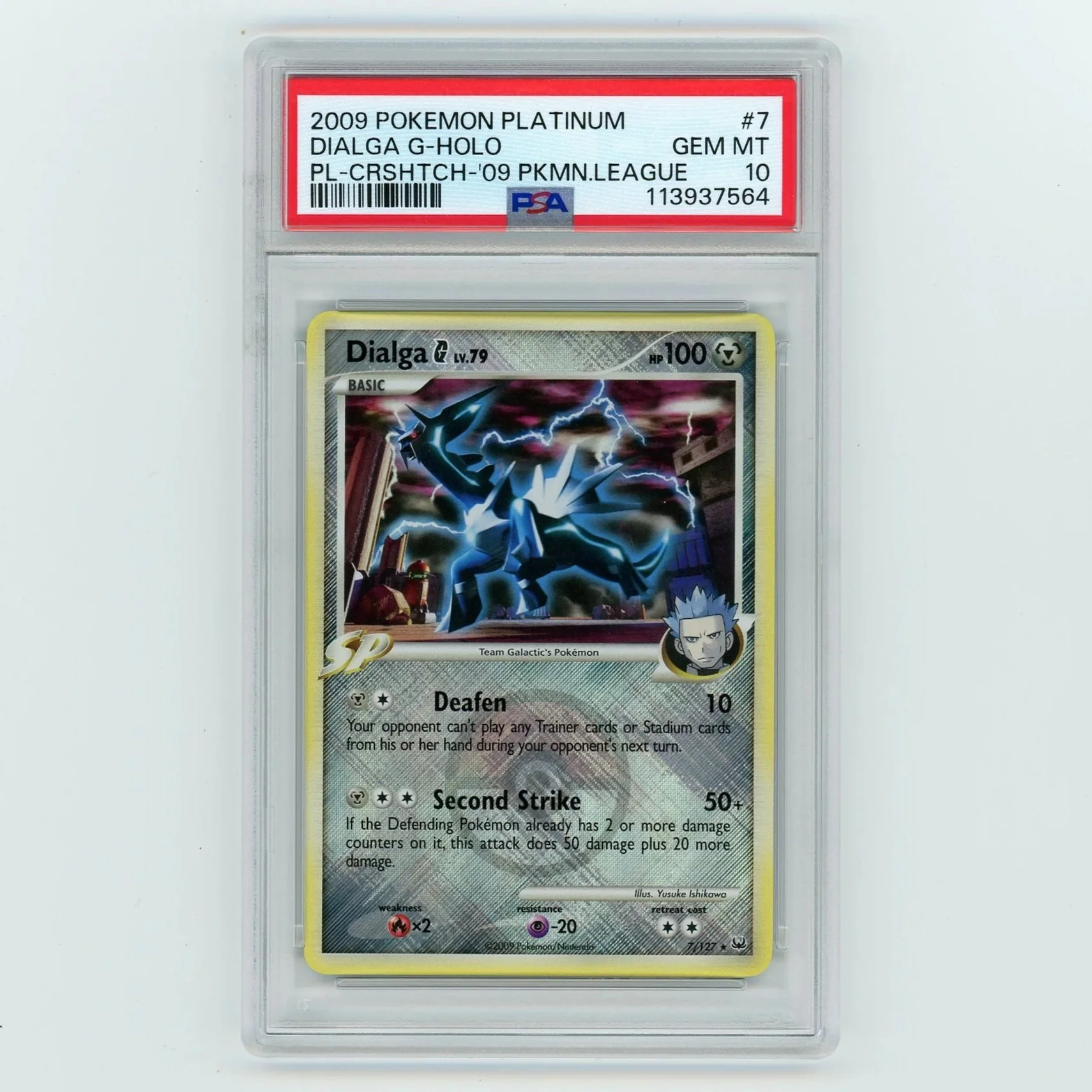 Dialga G Crosshatch Holo 7/127 League Promo PSA 10 Pokémon Card