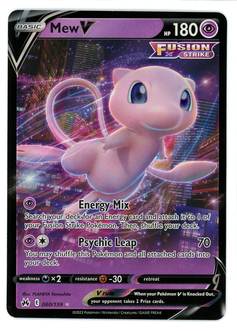 Mew V Holo 60/159 Crown Zenith Single Pokémon Card