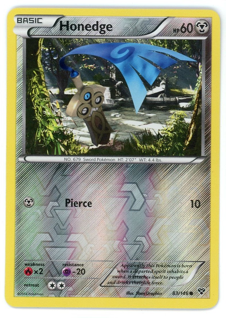 Honedge Reverse Holo 83/146 XY Base Pokémon Single Card