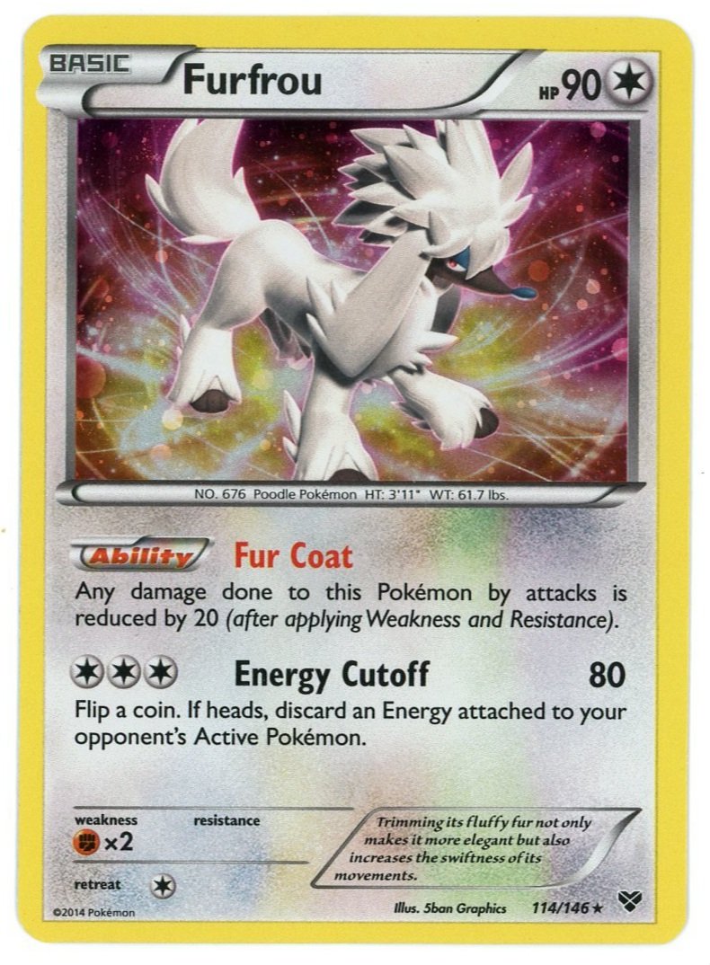 Furfrou Holo 114/146 XY Base Pokémon Single Card