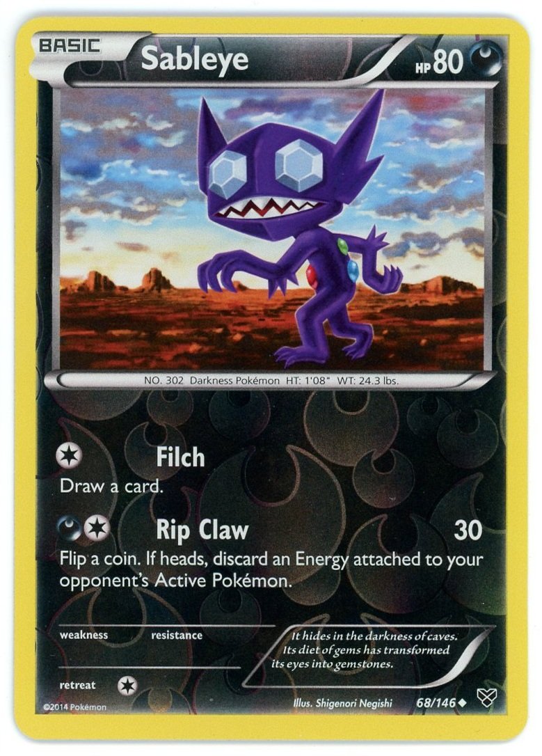 Sableye Reverse Holo 68/146 XY Base Pokémon Single Card