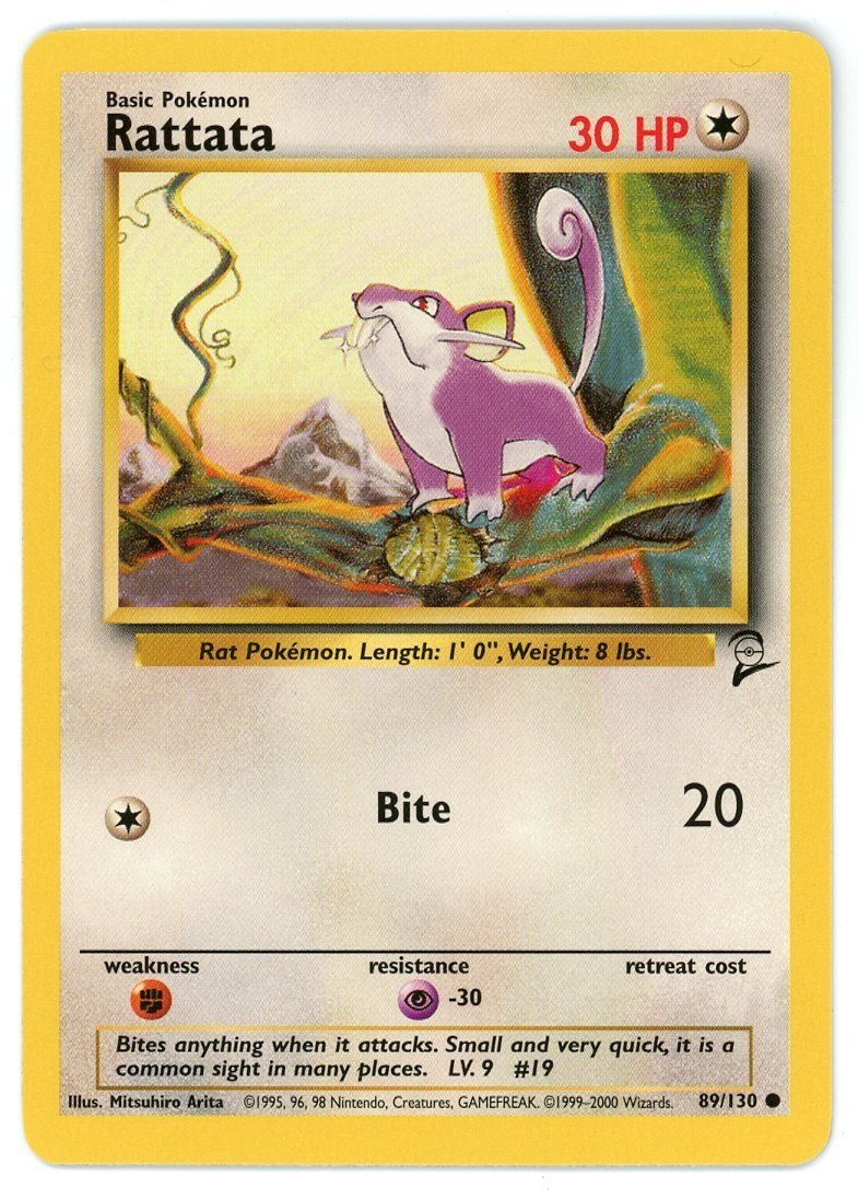 Rattata Non Holo 89/130 Base Set 2 Single Pokémon Card