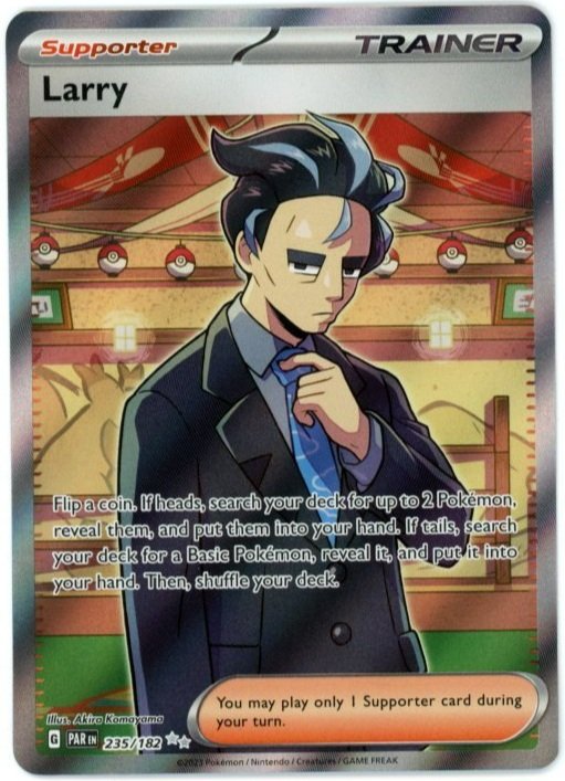 Larry Full Art 235/182 Paradox Rift Pokémon Card