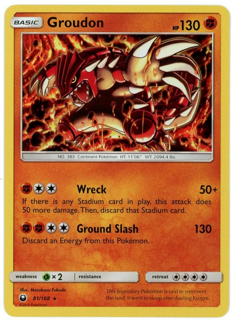 Groudon Holo 81/168 Celestial Storm Pokémon Card