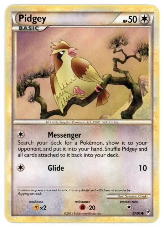 Pidgey Non Holo 67/95 Call of Legends Pokémon Single Card
