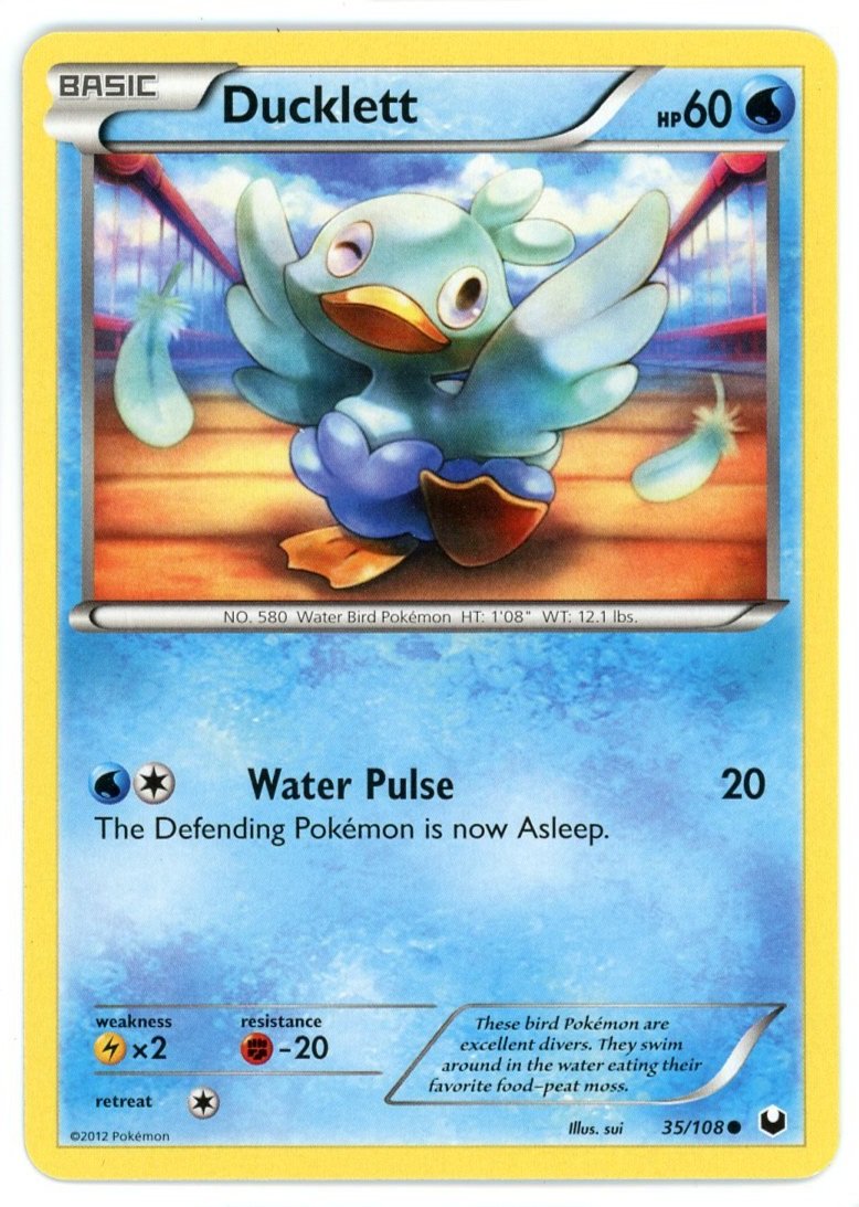 Ducklett 35/108 Dark Explorers Pokémon Single Card