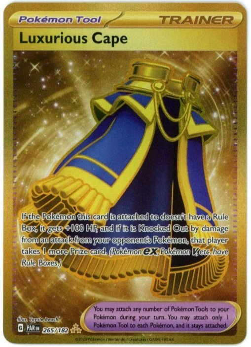Luxurious Cape Secret Rare 265/182 Paradox Rift Pokémon Card