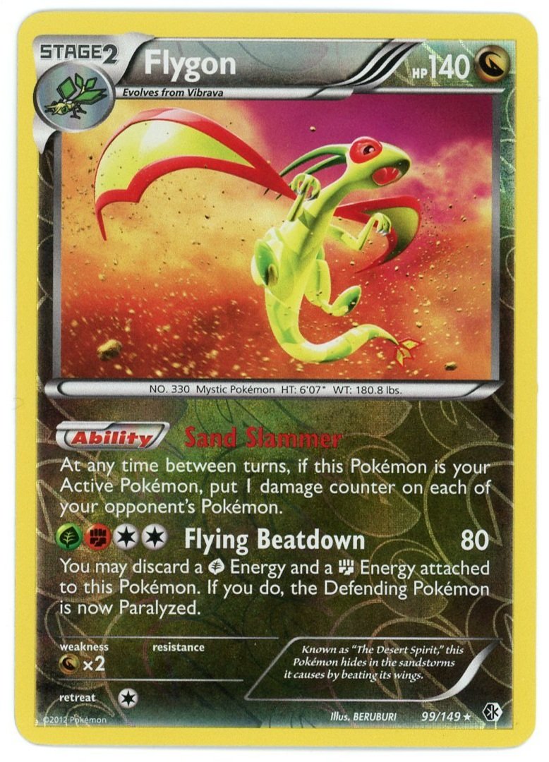 Flygon Reverse Holo 99/149 Boundaries Crossed Pokémon Single Card