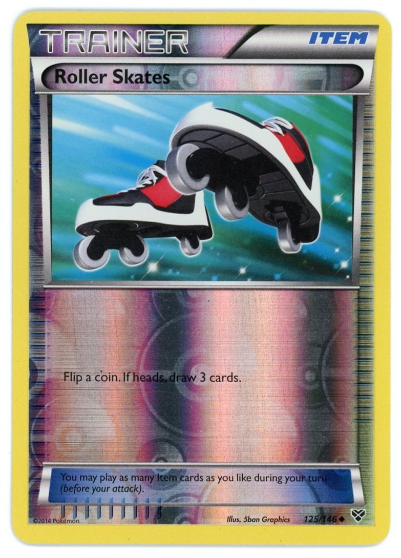 Roller Skates Reverse Holo 125/146 XY Base Pokémon Single Card