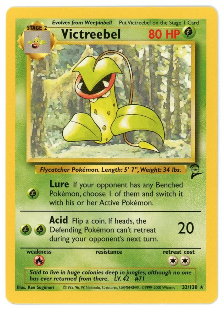 Victreebel Non Holo 32/130 Base Set 2 Single Pokémon Card