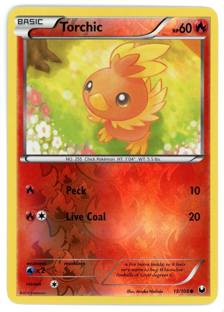 Torchic Reverse Holo 15/108 Dark Explorers Pokémon Single Card