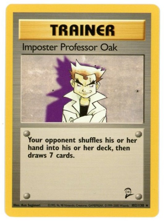 Imposter Professor Oak Non Holo 102/130 Base Set 2 Single Pokémon Card