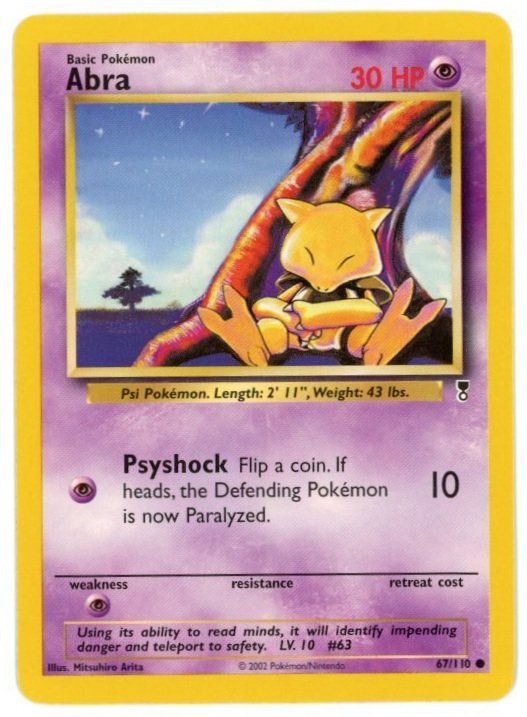 Abra 67/110 Legendary Collection Pokémon Card