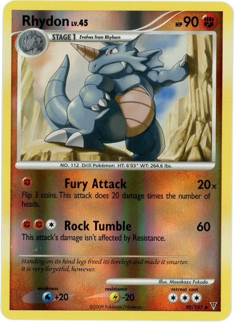Rhydon Reverse Holo 80/147 Supreme Victors Pokémon Single Card