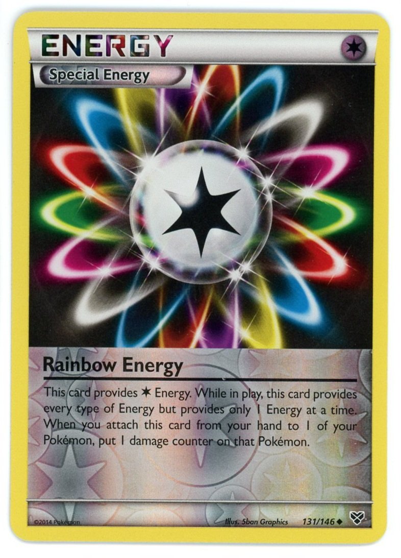 Rainbow Energy Reverse Holo 131/146 XY Base Pokémon Single Card