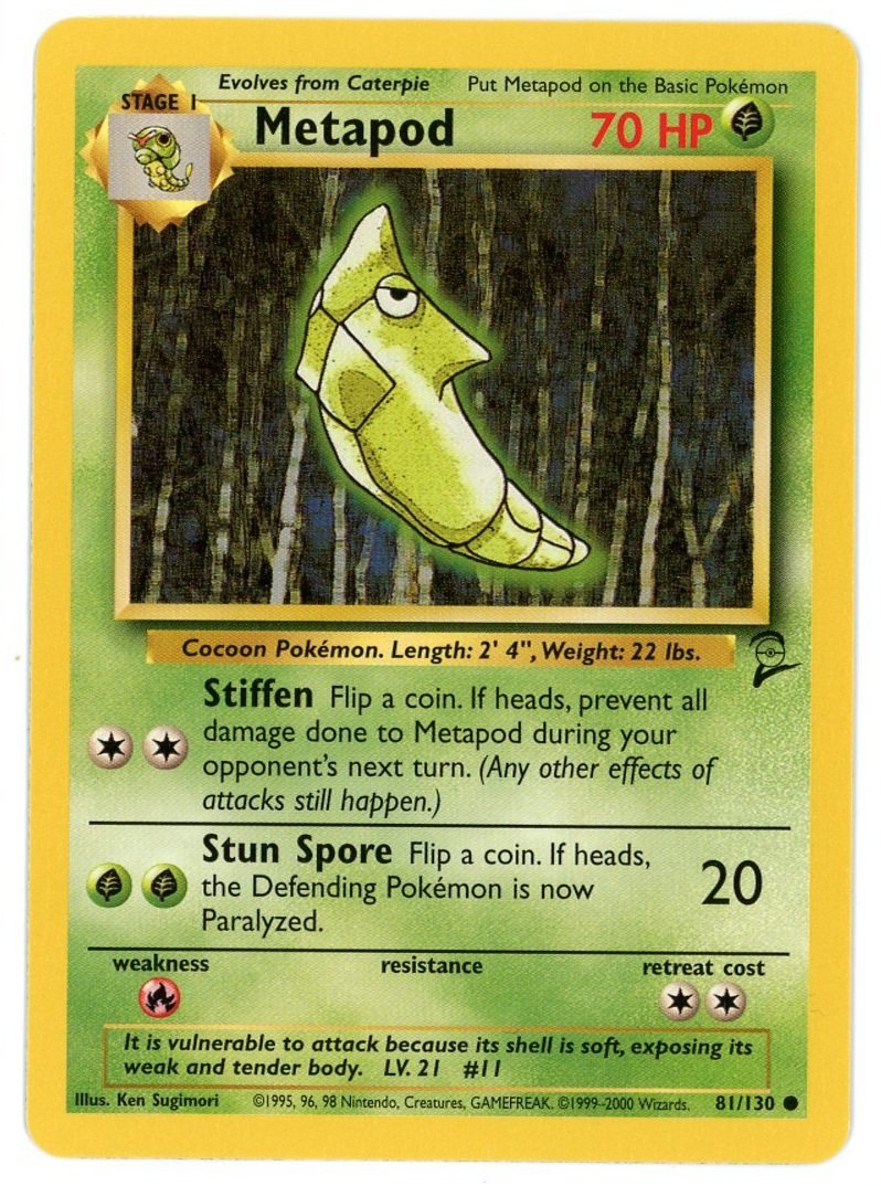 Metapod 81/130 Base Set 2