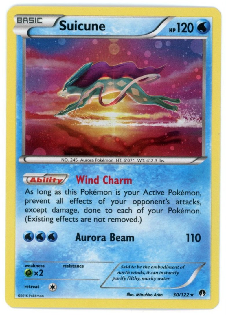 Suicune Cosmos Holo 30/122 BREAKpoint Promo Pokémon Single Card