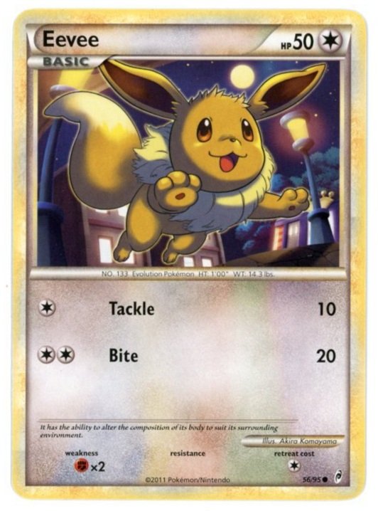 Eevee Non Holo 56/95 Call of Legends Pokémon Single Card