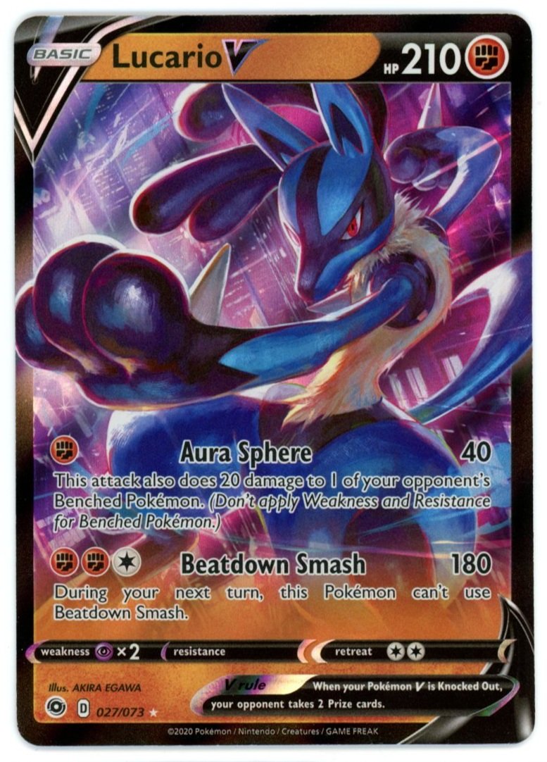 Lucario V 027/073 Champions Path Pokémon Single Card