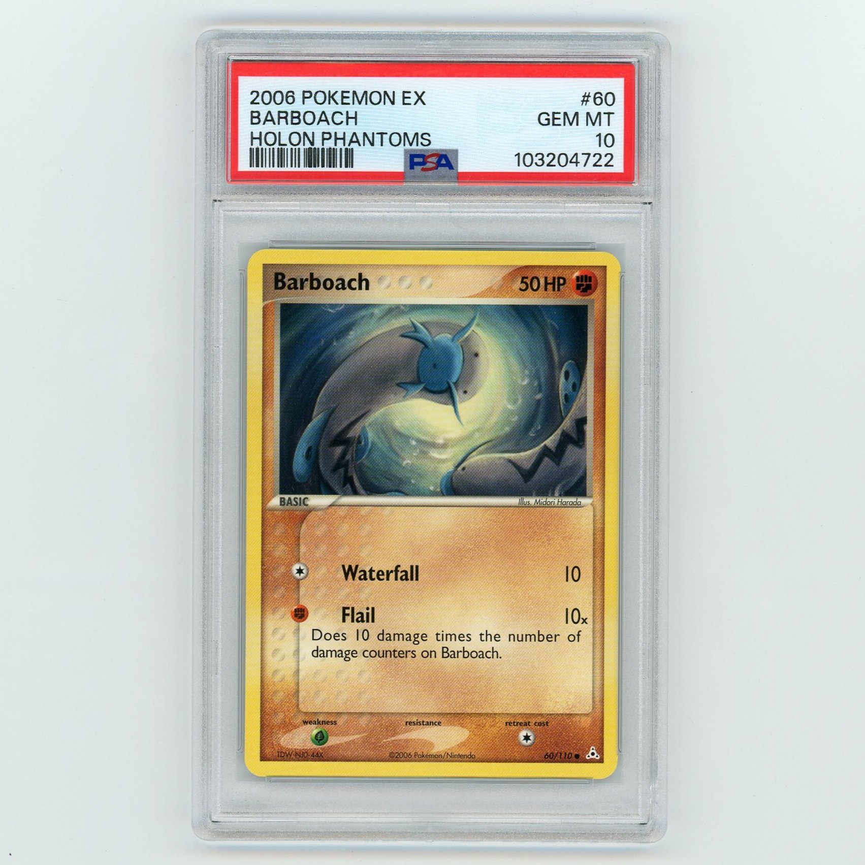 Barboach 60/110 EX Holon Phantoms Pokémon PSA 10 Card