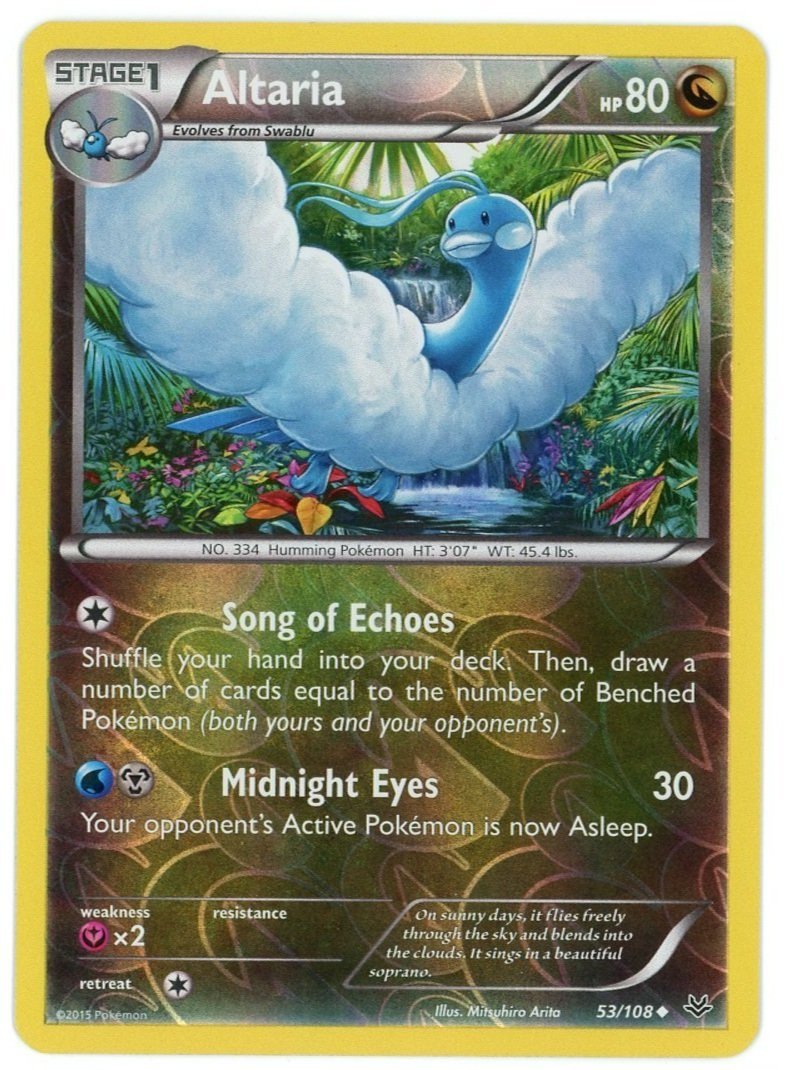 Altaria Reverse Holo 53/108 Roaring Skies Pokémon Single Card