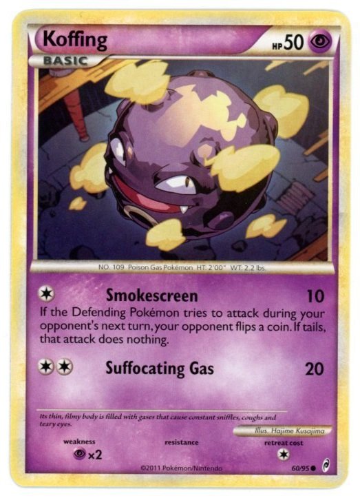 Koffing Non Holo 60/95 Call of Legends Pokémon Single Card