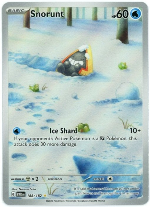 Snorunt Illustration Rare 188/182 Paradox Rift Pokémon Card