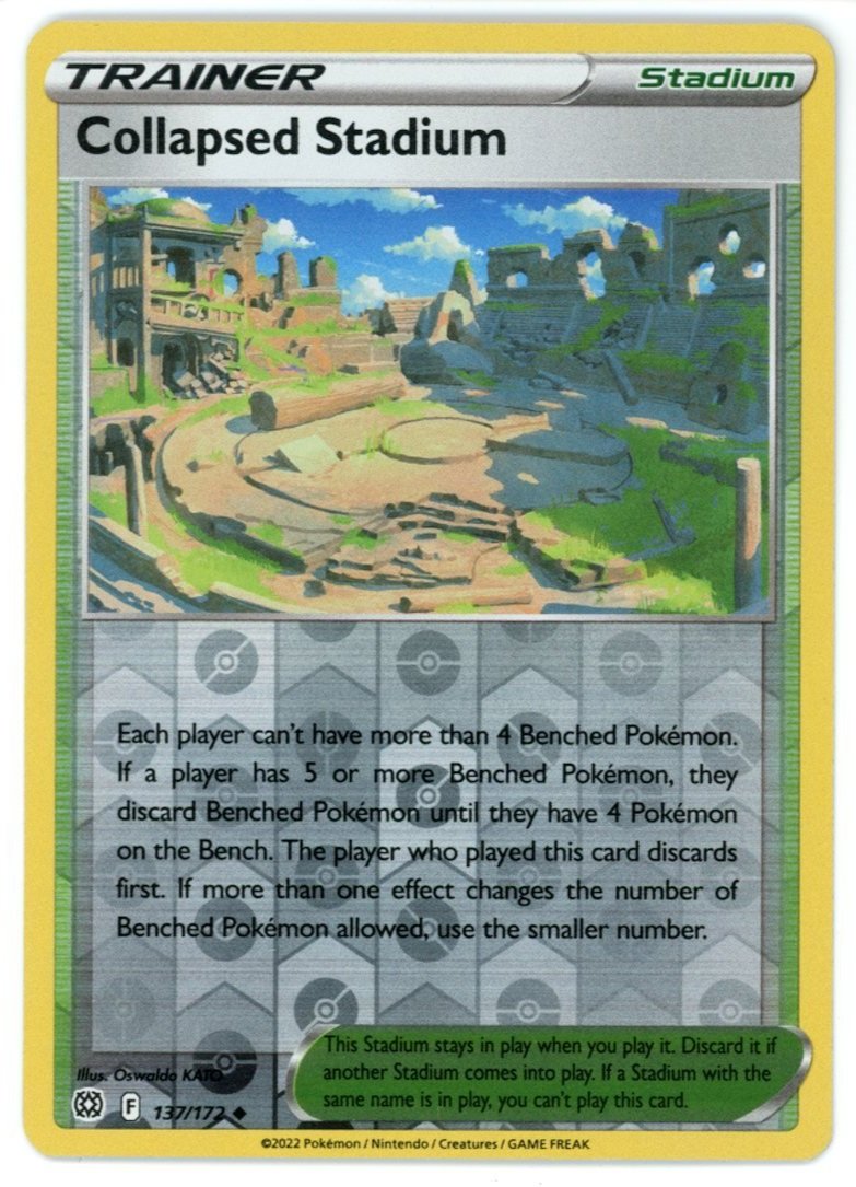 Collapsed Stadium Reverse Holo 137/172 Brilliant Stars Pokémon Single Card