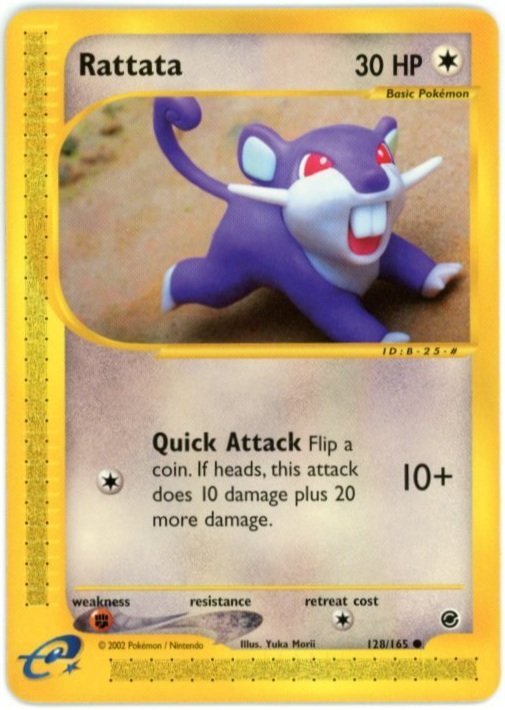 Rattata Non Holo 128/165 Expedition Base Set Pokémon Single Card