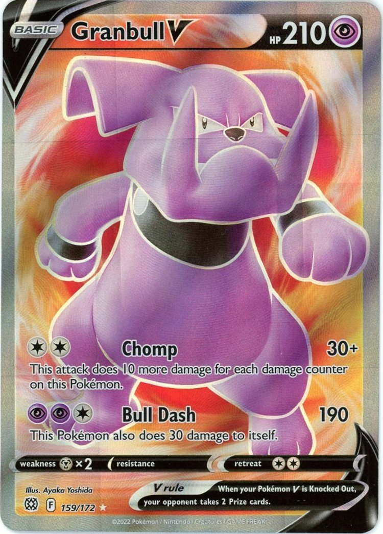 Granbull V Holo 159/172 Brilliant Stars Single Pokémon Card