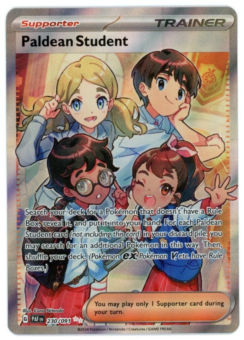 Paldean Student Full Art 230/091 Paldean Fates Pokémon Single Cards