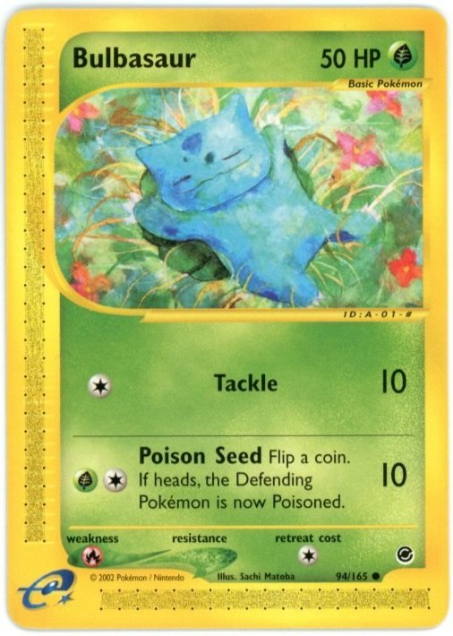 Bulbasaur Non Holo 94/165 Expedition Base Set Pokémon Single Card