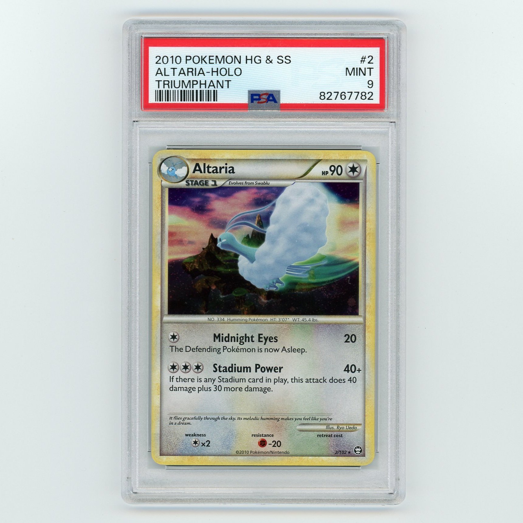 Altaria Holo 2/102 Triumphant Pokémon PSA 9 Card