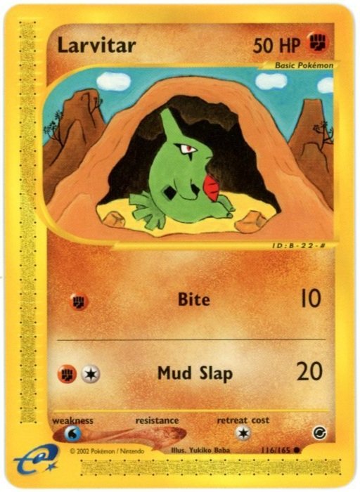 Larvitar Non Holo 116/165 Expedition Base Set Pokémon Single Card