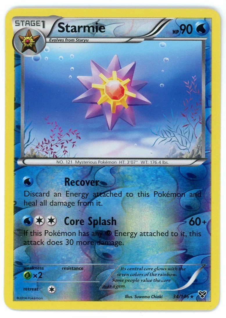 Starmie Reverse Holo 34/146 XY Base Pokémon Single Card